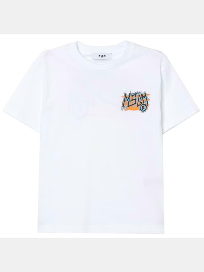 [엠에스지엠] 25SS 키즈 여성 백로고 크루넥 티셔츠 S5MSJBTH308 001