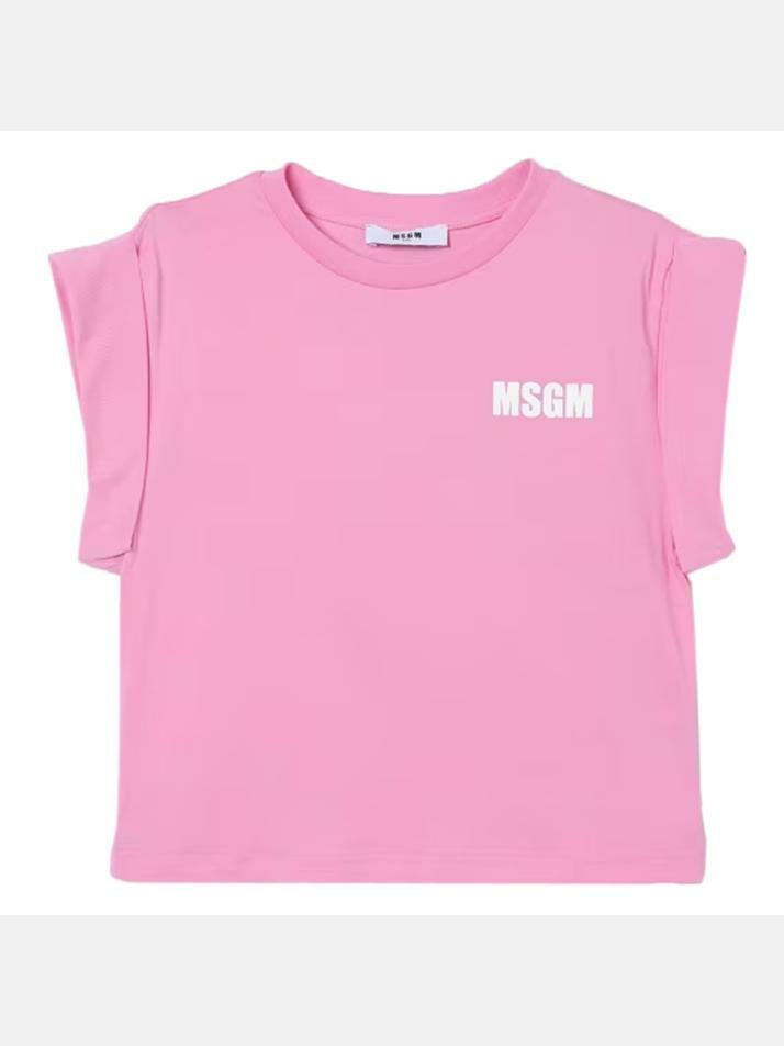 [엠에스지엠] 25SS 키즈 여성 티셔츠 핑크 S5MSJGTH083 MS003