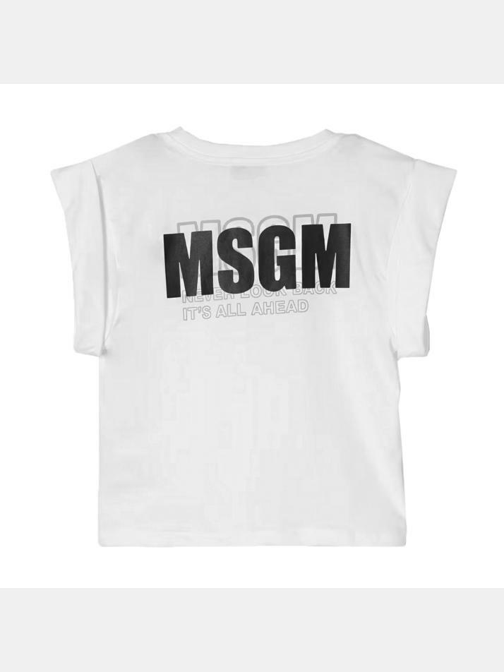 [엠에스지엠] 25SS 키즈 여성 탑 로고 티셔츠 S5MSJGTH083 001