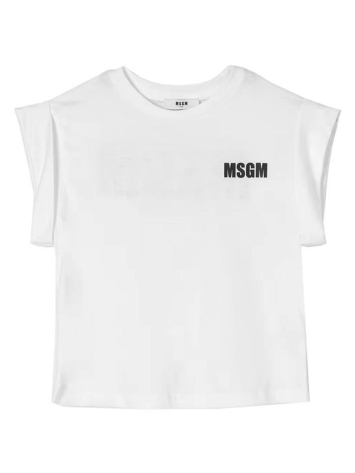 [엠에스지엠] 25SS 키즈 여성 탑 로고 티셔츠 S5MSJGTH083 001