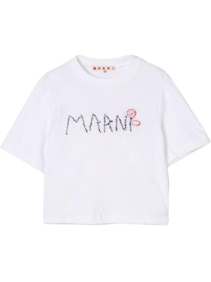 [마르니] 25SS 키즈 여성 플로럴 티셔츠 M01444 M00V4 0M100