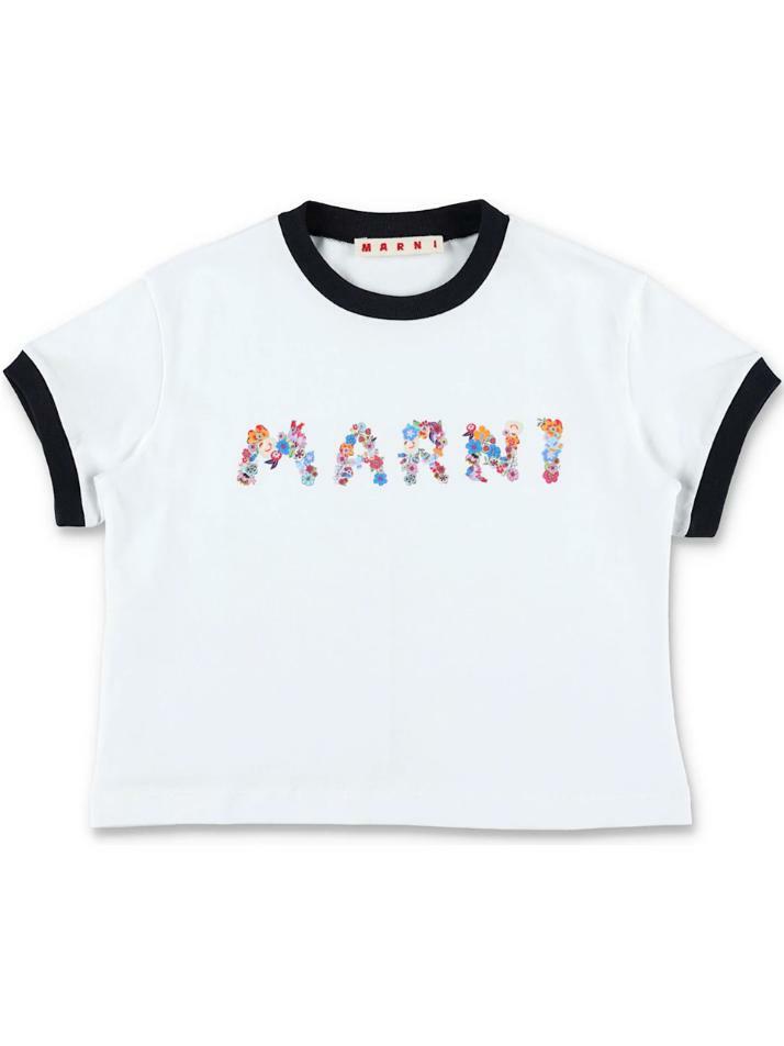 [마르니] 25SS 키즈 여성 플로럴 티셔츠 M01428 M00HZ 0M100