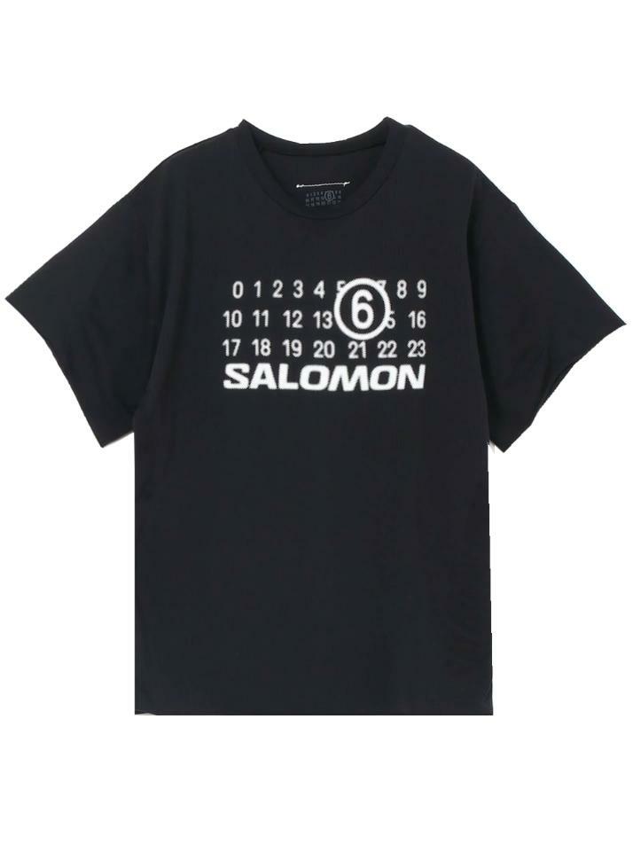 [메종 마르지엘라] 25SS 여성 X SALOMON 그래픽 크루넥 티셔츠 블랙 S52GC0345 M20101 900