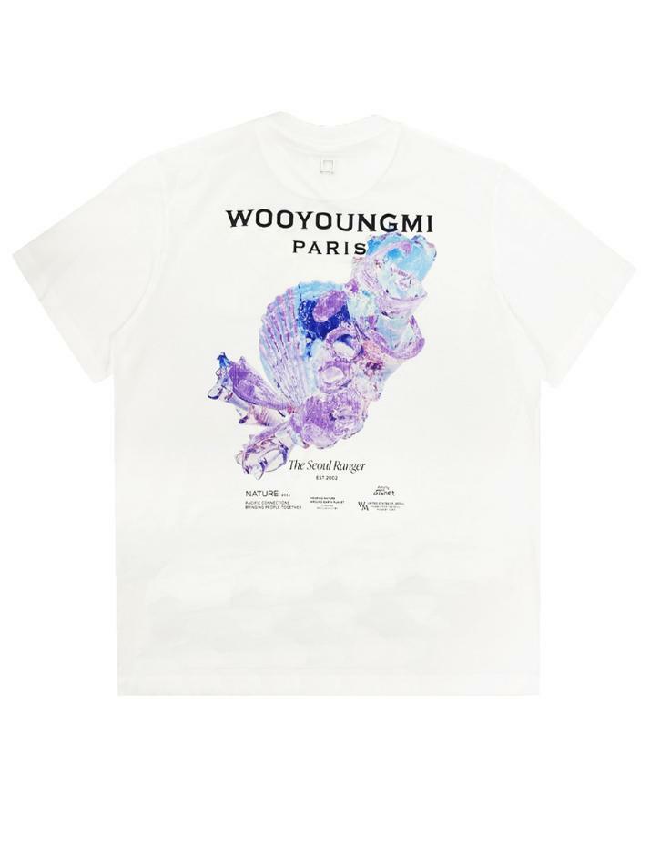 [우영미] 25SS 3D 코랄 백로고 티셔츠 화이트 W251TS05 701W