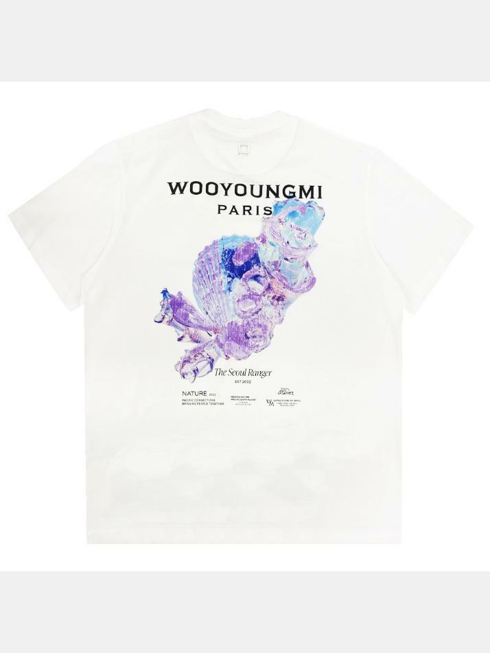 [우영미] 25SS 3D 코랄 백로고 티셔츠 화이트 W251TS05 701W