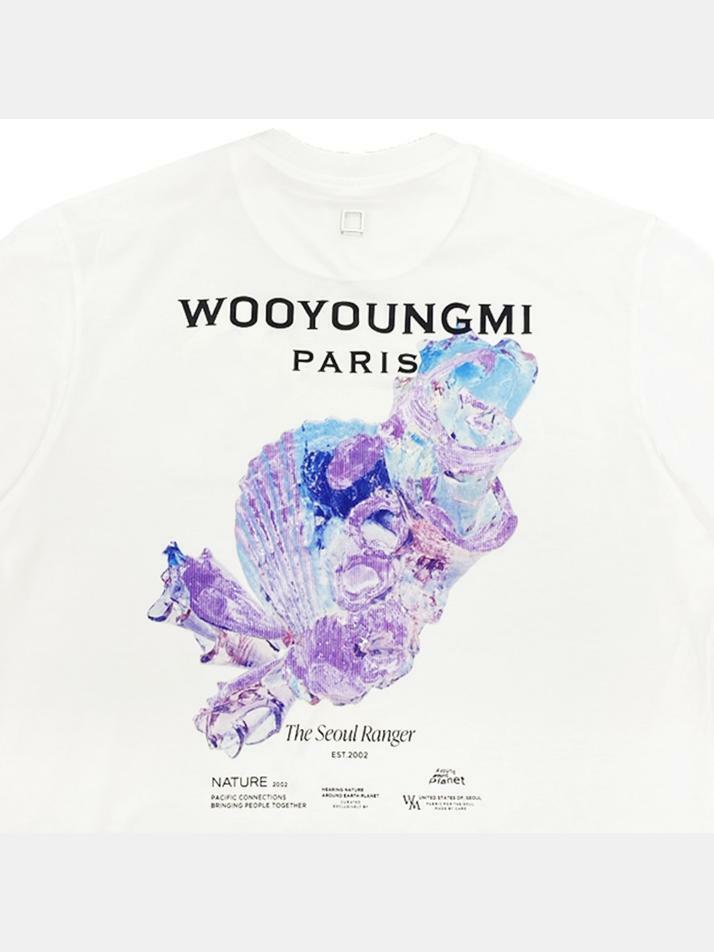 [우영미] 25SS 3D 코랄 백로고 티셔츠 화이트 W251TS05 701W