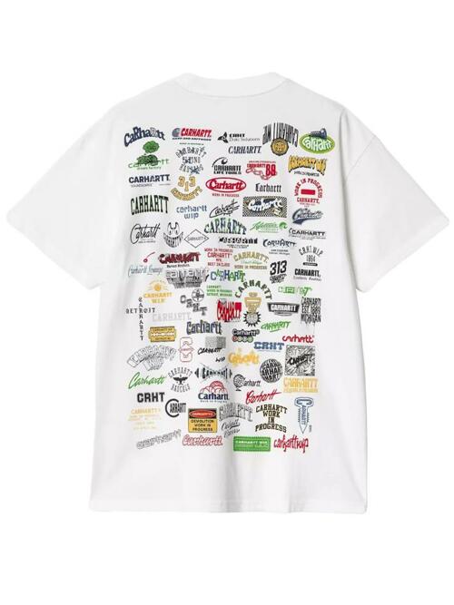 [칼하트] 25SS 백 로고 프린트 티셔츠 화이트 I034643 02XX