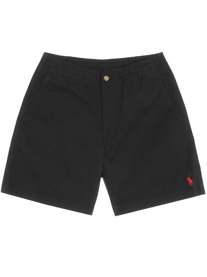 [RALPH LAUREN] 25SS 포니 자수 클래식 핏 하프 팬츠 블랙 710644995 013