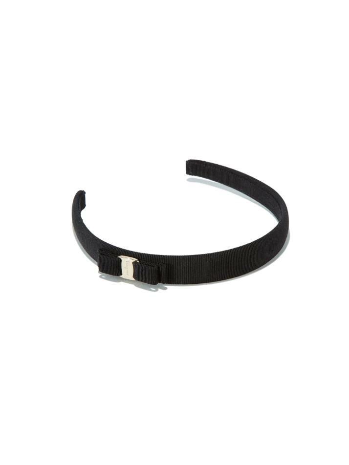 [페라가모] 25FW 금장 바라 리본 헤어밴드 블랙 34-0086 0430314