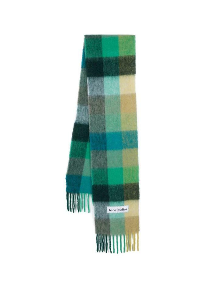 [아크네스튜디오] 25FW 시그니처 로고 패치 체크 머플러 멀티 CA0084 DQD