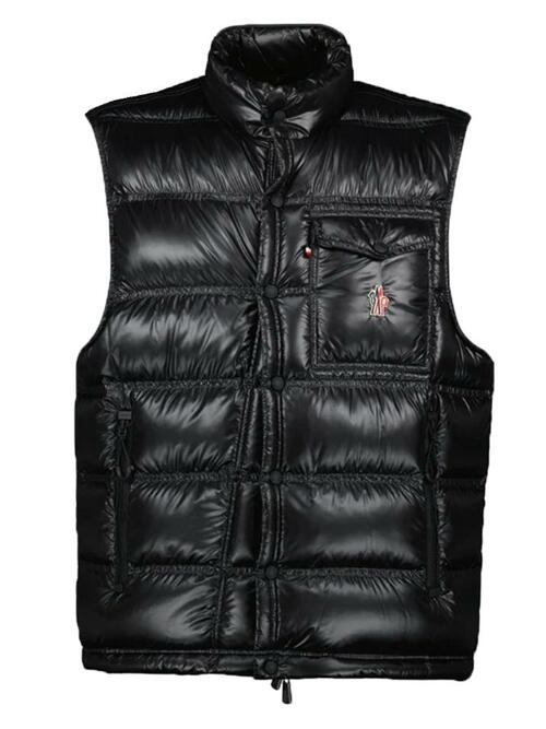 [몽클레어] 25FW NANTU 자수 로고 패치 패딩조끼 블랙 1A000 21 597X6 999