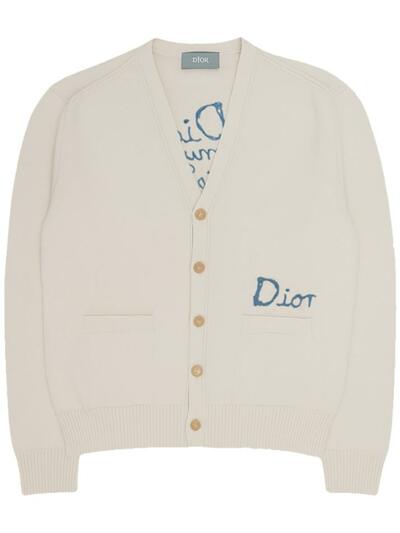 [CHRISTIAN DIOR] 25FW 로고 자수 힐튼 넬 가디건 블랑화이트 583M219A3003 085