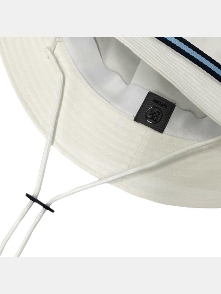 [지포어] 25FW 서클 G 드로우코드 버킷햇 화이트 GUH000121 SNO