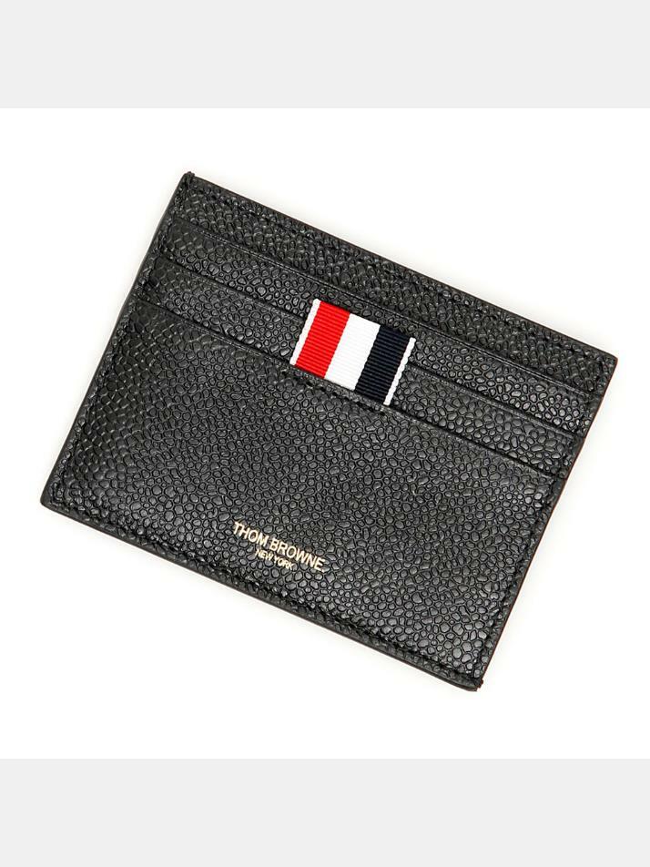 [톰브라운] 25FW 삼선탭 로고 카드지갑 블랙 MAW031L 00198 001