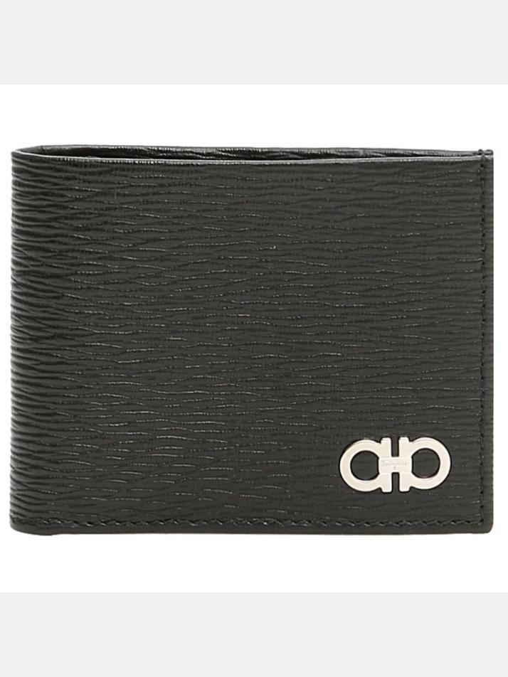 [페라가모] 25FW 더블 간치니 투톤 반지갑 블랙/레드 66-A064 0685978