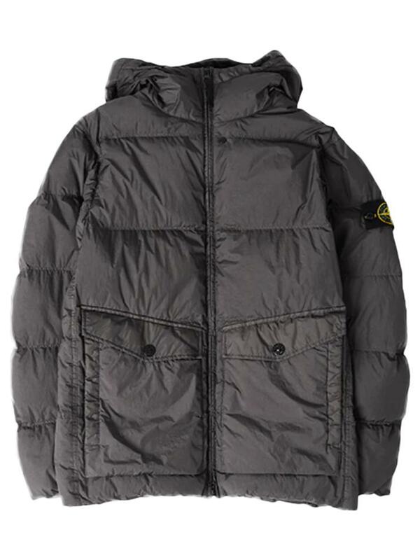 [스톤 아일랜드] 25FW 크링클 랩스 후드 패딩 그레이 K2S15 4100011 S0A23 V0062