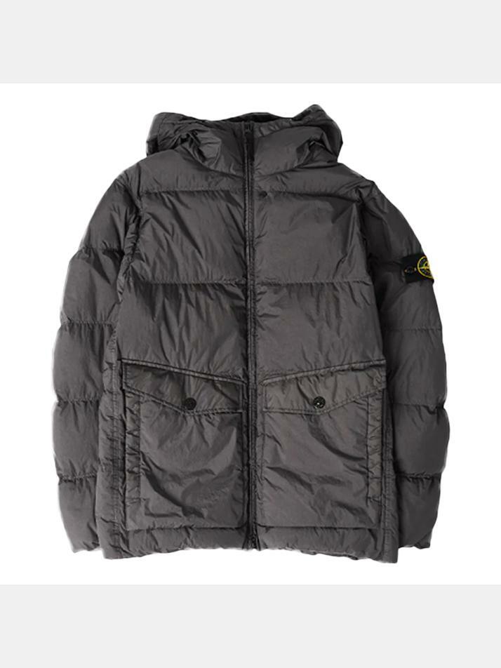 [스톤 아일랜드] 25FW 크링클 랩스 후드 패딩 그레이 K2S15 4100011 S0A23 V0062