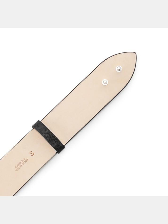 [메종 마르지엘라] 25FW 넘버링 로고 레더 벨트 블랙 SA3TP0008 P4745 T8013