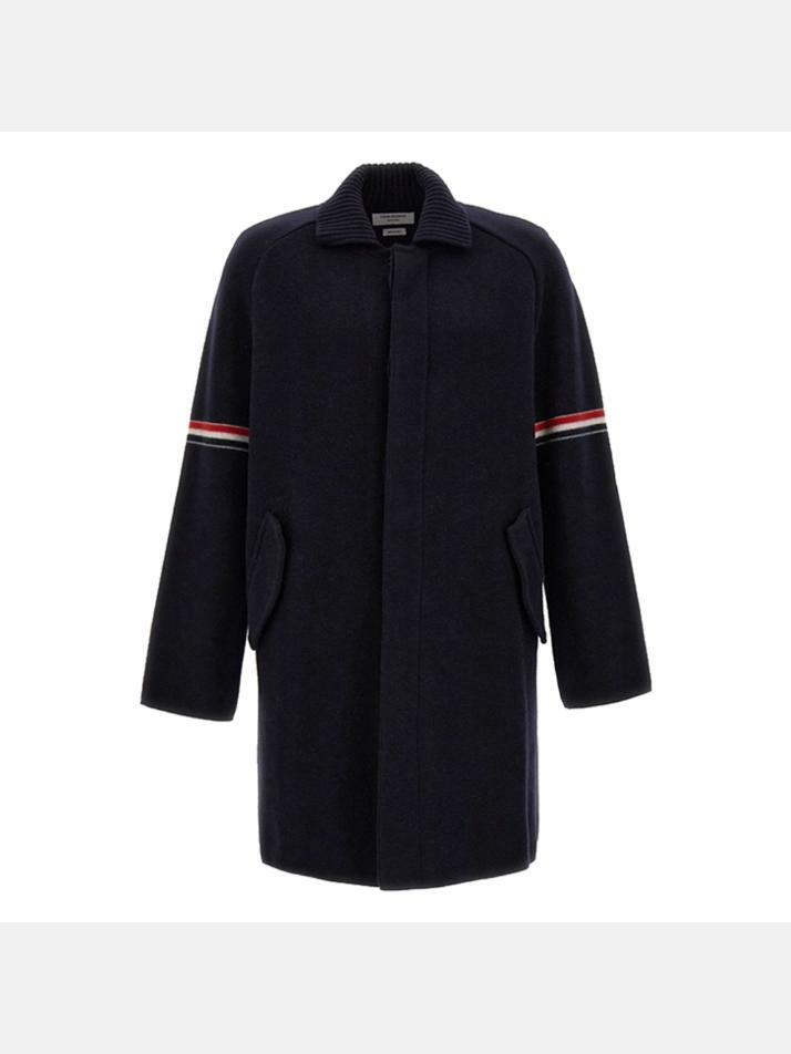 [톰브라운] 24FW 밀라노 RMB 암밴드 울 코트 네이비 MKJ083A Y1019 415