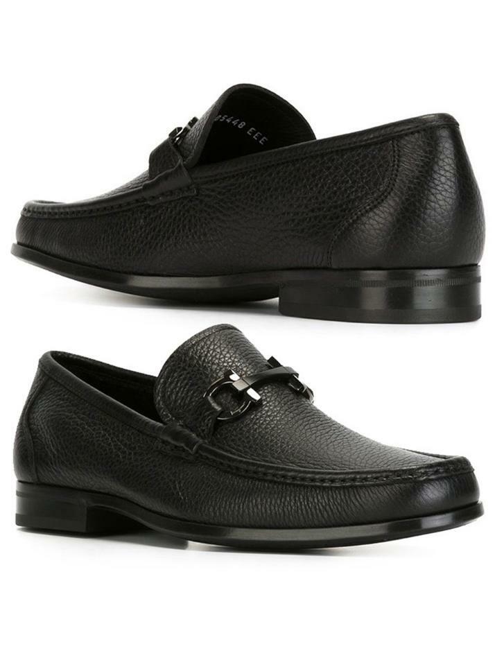 [페라가모] 25FW 그랜디오소 GRANDIOSO 은장 더블 간치니 로퍼 블랙 0642848