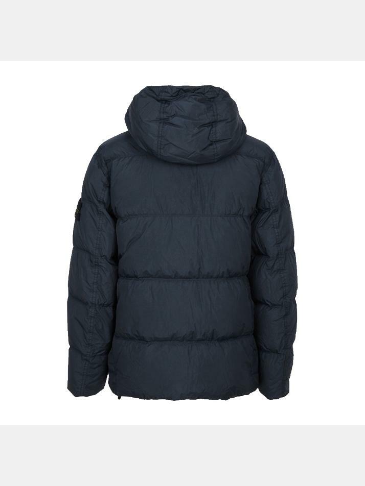 [스톤 아일랜드] 25FW 가먼트다이 크링클 랩스 후드 패딩자켓 네이비 K2S15 4100011 S0A23 V0020