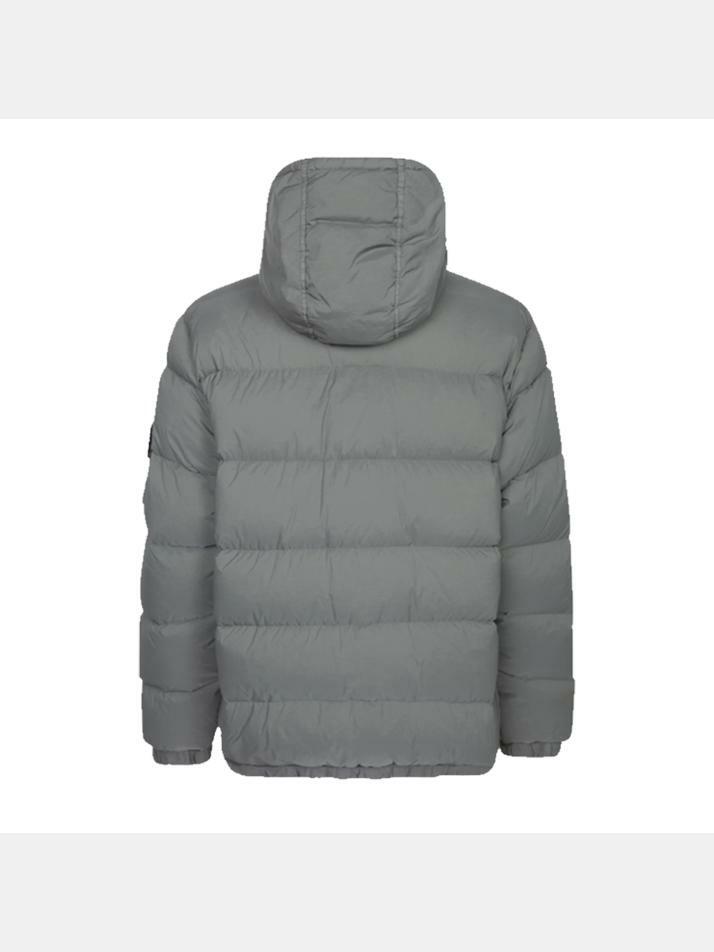 [스톤 아일랜드] 25FW 와펜 심리스 터널 나일론 후드 패딩자켓 그레이 K2S15 4100040 S0028 V006B