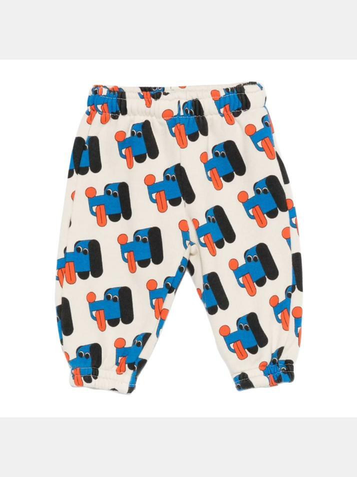 [보보쇼즈] 25FW 키즈 도그 프린트 조거 스웻팬츠 화이트 B225AC064 199