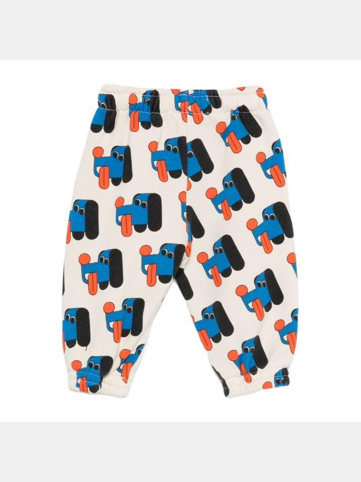 [보보쇼즈] 25FW 키즈 도그 프린트 조거 스웻팬츠 화이트 B225AC064 199