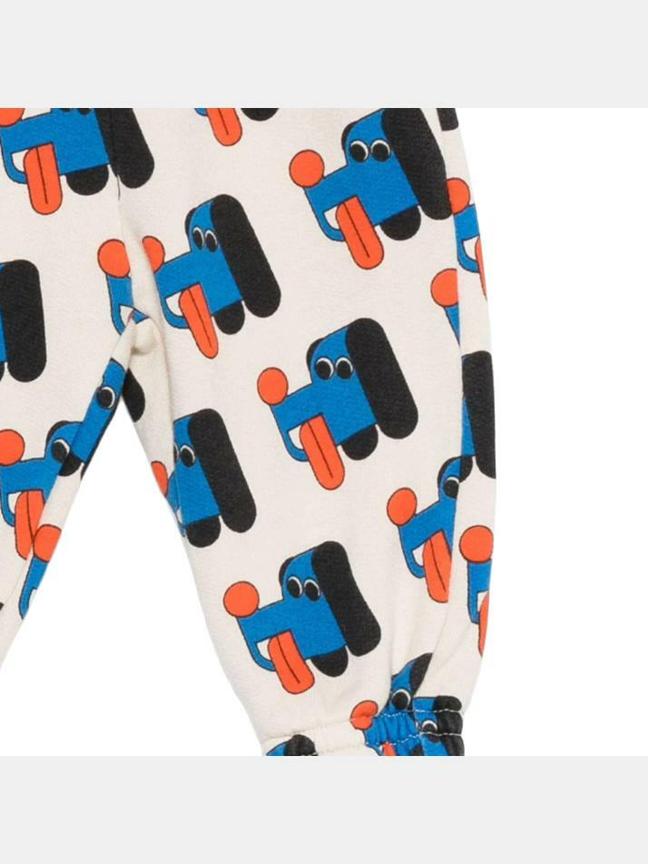 [보보쇼즈] 25FW 키즈 도그 프린트 조거 스웻팬츠 화이트 B225AC064 199