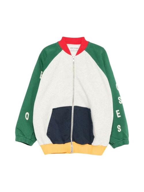 [보보쇼즈] 25FW 키즈 스펠로고 컬러블락 스웻 집업자켓 B225AC052 991