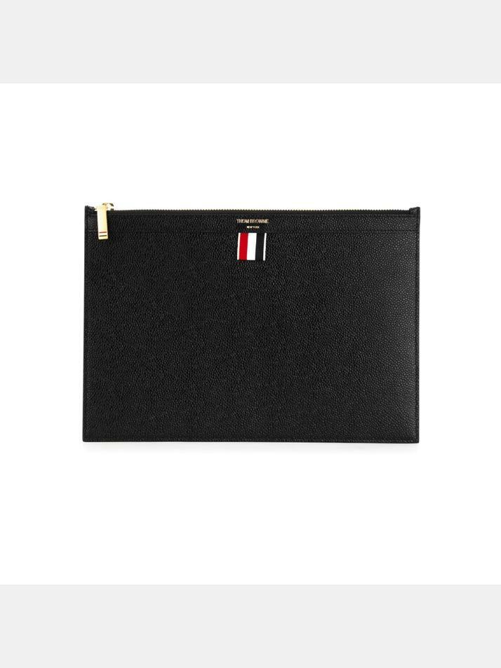 [톰브라운] 25FW 페블그레인 스몰 클러치백 블랙 MAC019L 00198 001