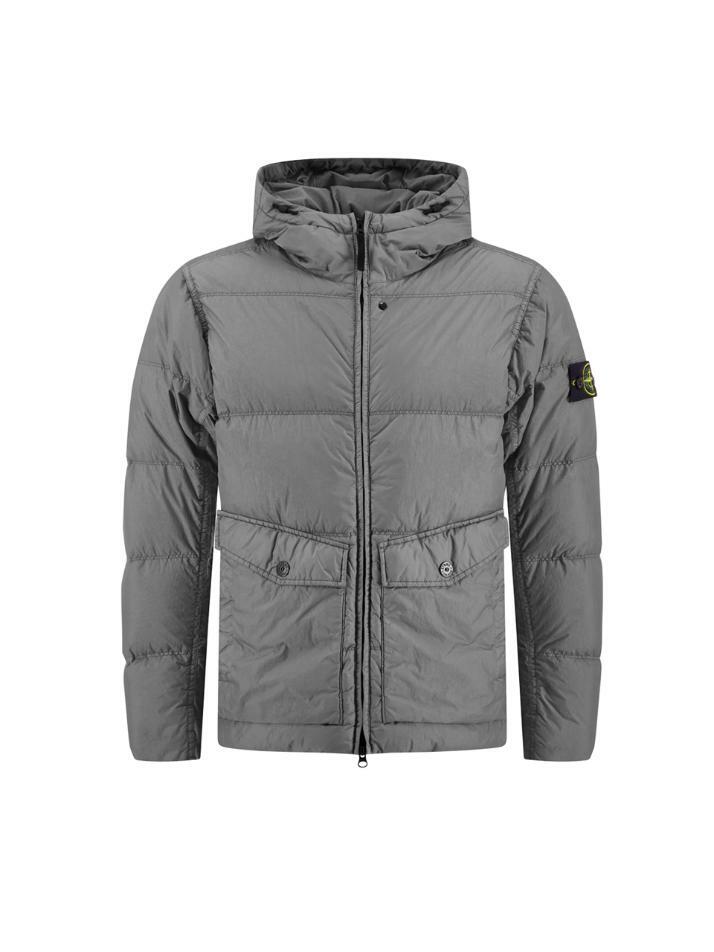 [스톤 아일랜드] 25FW 가먼트다이 크링클랩스 후드 패딩자켓 그레이 K2S15 4100011 S0A23 V006B
