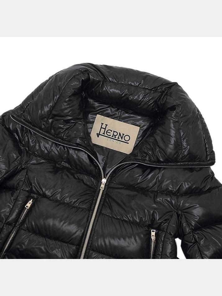 [에르노] 25FW 클레오페 CLEOFE 숏 슬리브 미디움 패딩 블랙 PI0001DIC 12017Z 9300
