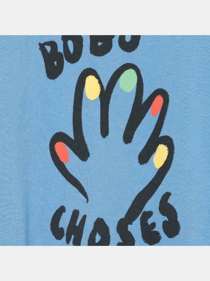 [보보쇼즈] 25FW 키즈 하이파이브 프린트 스웻셔츠 블루 B225AC035 421