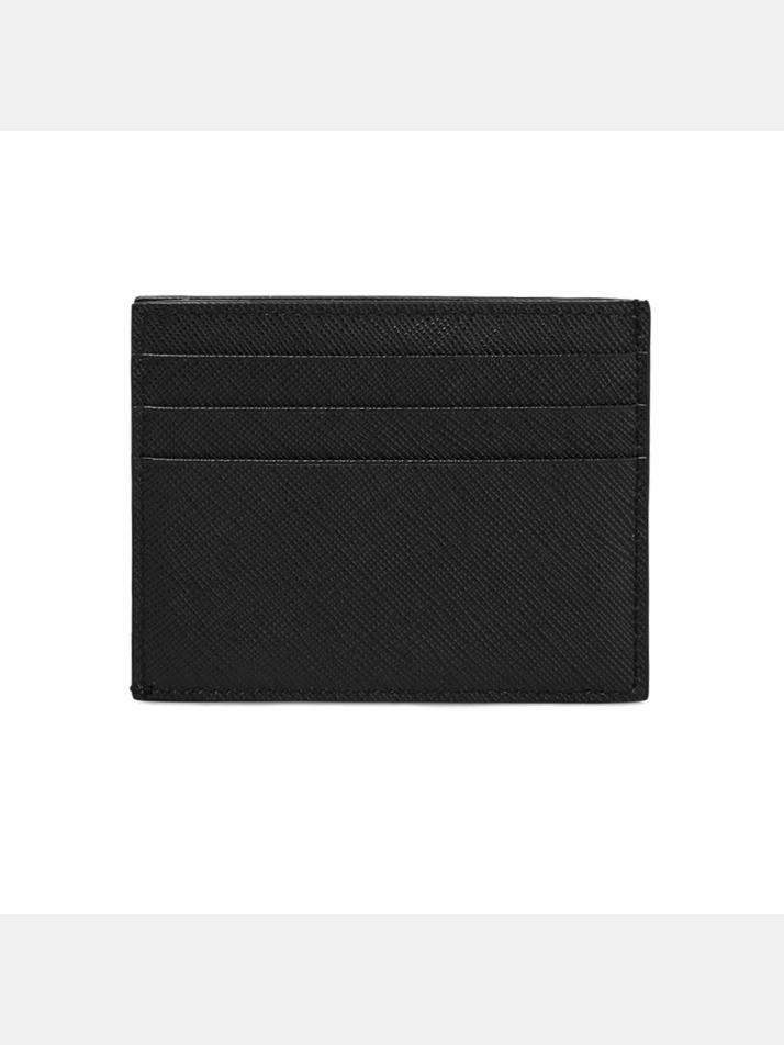 [프라다] 25FW 사피아노 메탈 은장로고 카드지갑 블랙 2MC223 QME F0002