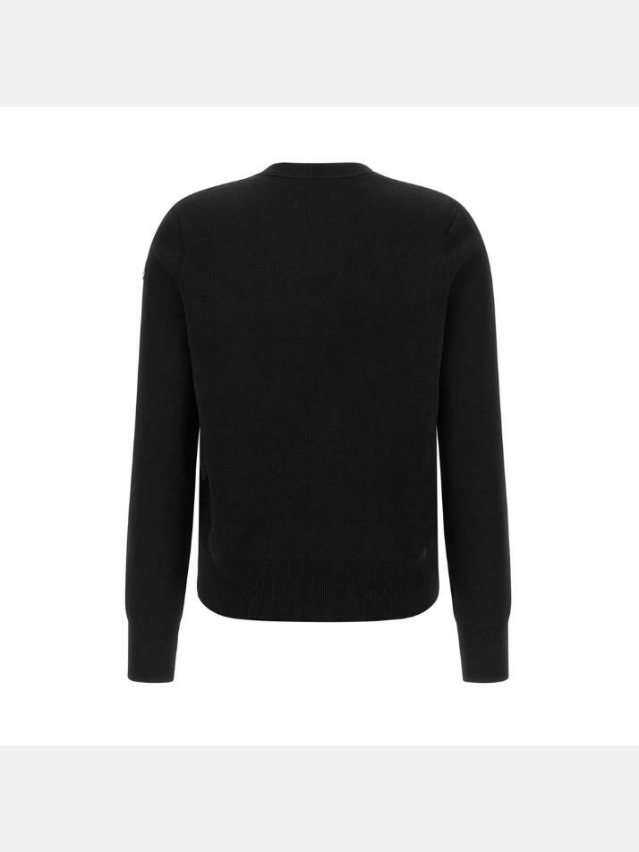 [몽클레어] 25FW 로고 패치 믹스 니트 패딩 자켓 블랙 9B510 00 A9018 999