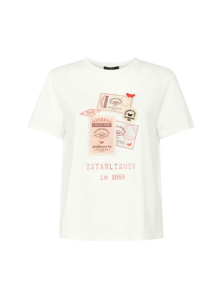 [막스마라] 25FW 아라 ARA 자수 로고 티셔츠 화이트 2525976041 004