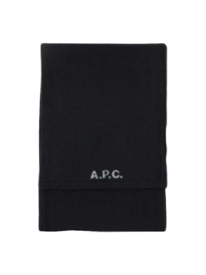 [아페쎄] 25FW 윌리엄 WILLIAM 로고 울 스카프 블랙 WVBDK M15206 LZZ