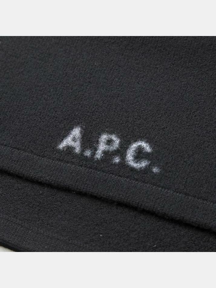 [아페쎄] 25FW 윌리엄 WILLIAM 로고 울 스카프 블랙 WVBDK M15206 LZZ