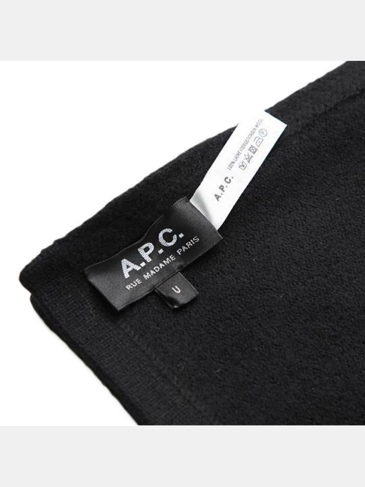 [아페쎄] 25FW 윌리엄 WILLIAM 로고 울 스카프 블랙 WVBDK M15206 LZZ