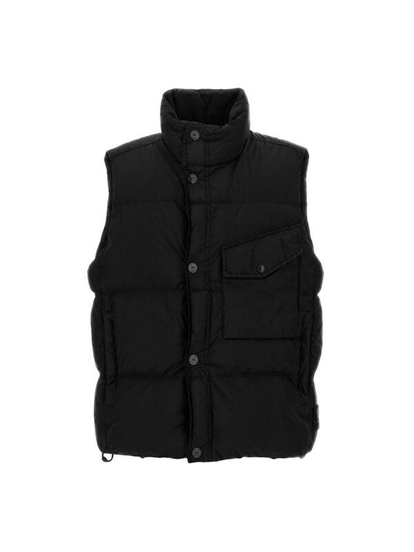 [스톤 아일랜드] 25FW 크링클랩스 패딩 베스트 블랙 K2S15 G100003 S0A23 V0029