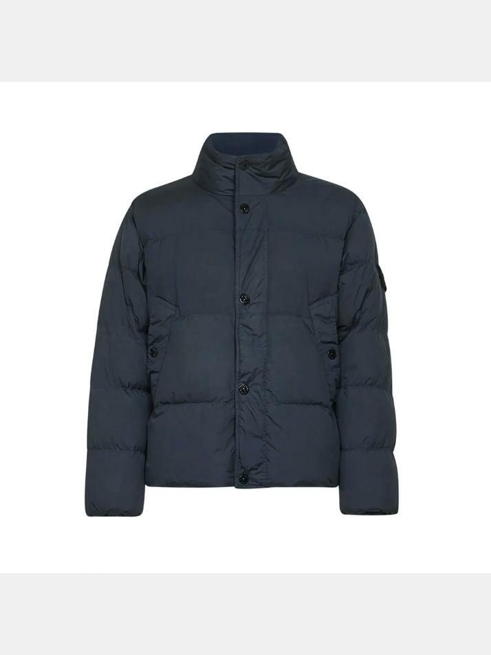 [스톤 아일랜드] 25FW 가먼트다이 크링클랩스 패딩자켓 네이비 K2S15 4100010 S0A23 V0020