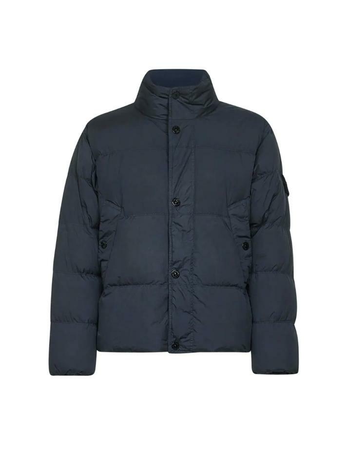 [스톤 아일랜드] 25FW 가먼트다이 크링클랩스 패딩자켓 네이비 K2S15 4100010 S0A23 V0020