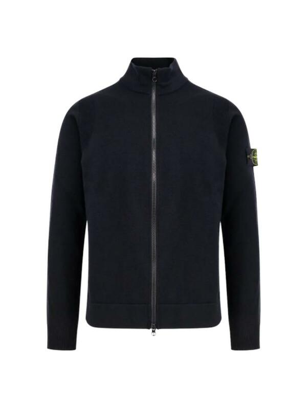 [스톤 아일랜드] 25FW 하프넥 니트집업 블랙 K2S15 5100062 S00A1 V0029