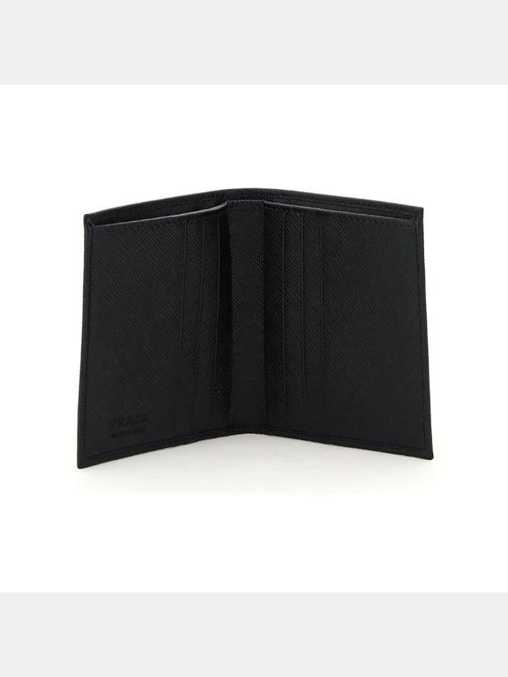 [프라다] 25FW 사피아노 삼각로고 반지갑 블랙 2MO004 QHH F0002