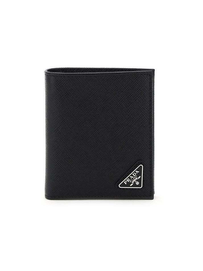 [프라다] 25FW 사피아노 삼각로고 반지갑 블랙 2MO004 QHH F0002