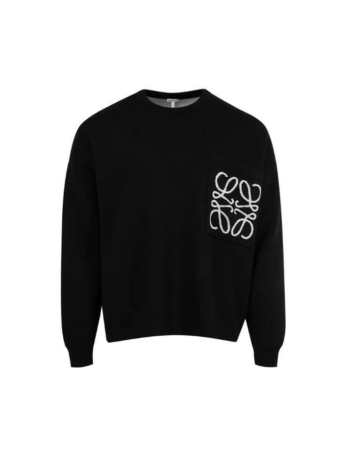 [로에베] 25FW 아나그램 포켓 니트 블랙 H526Y14KKI 1102
