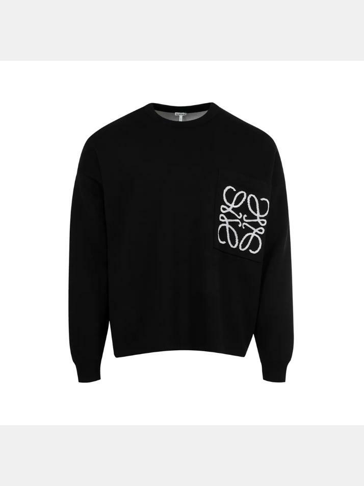 [로에베] 25FW 아나그램 포켓 니트 블랙 H526Y14KKI 1102