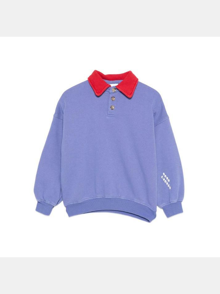 [보보쇼즈] 키즈 로고 올오버 폴로 맨투맨 퍼플 B225AC045 511