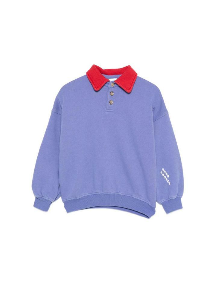 [보보쇼즈] 키즈 로고 올오버 폴로 맨투맨 퍼플 B225AC045 511